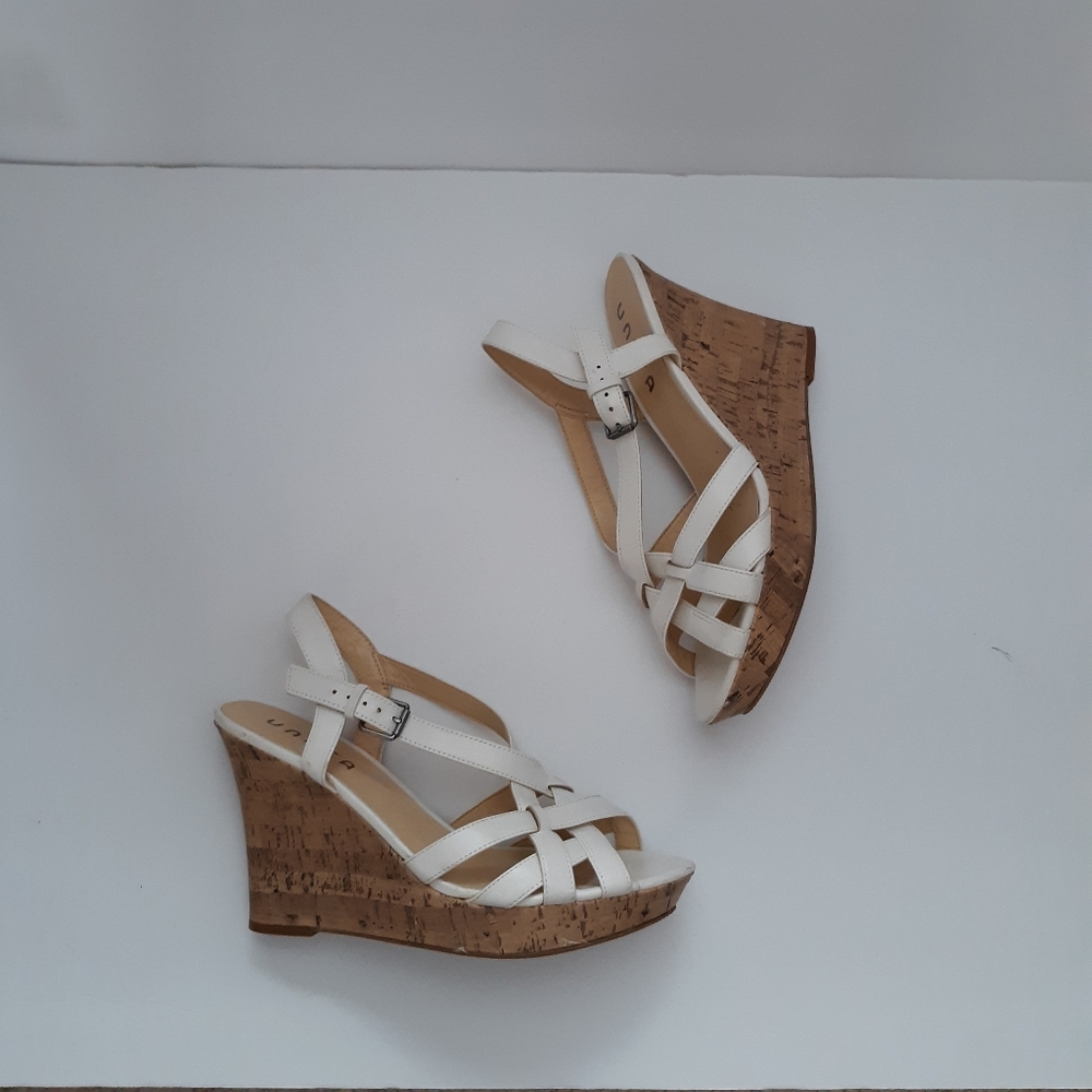 UNISA Wedge Sandals White 9.5